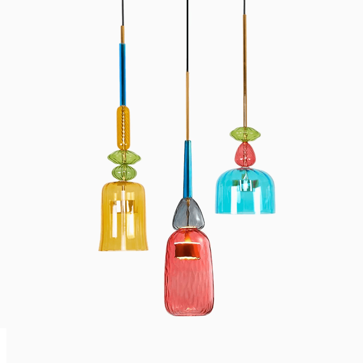 Voshan Bohemian Glass Pendant Lamp-Neutral Decor
