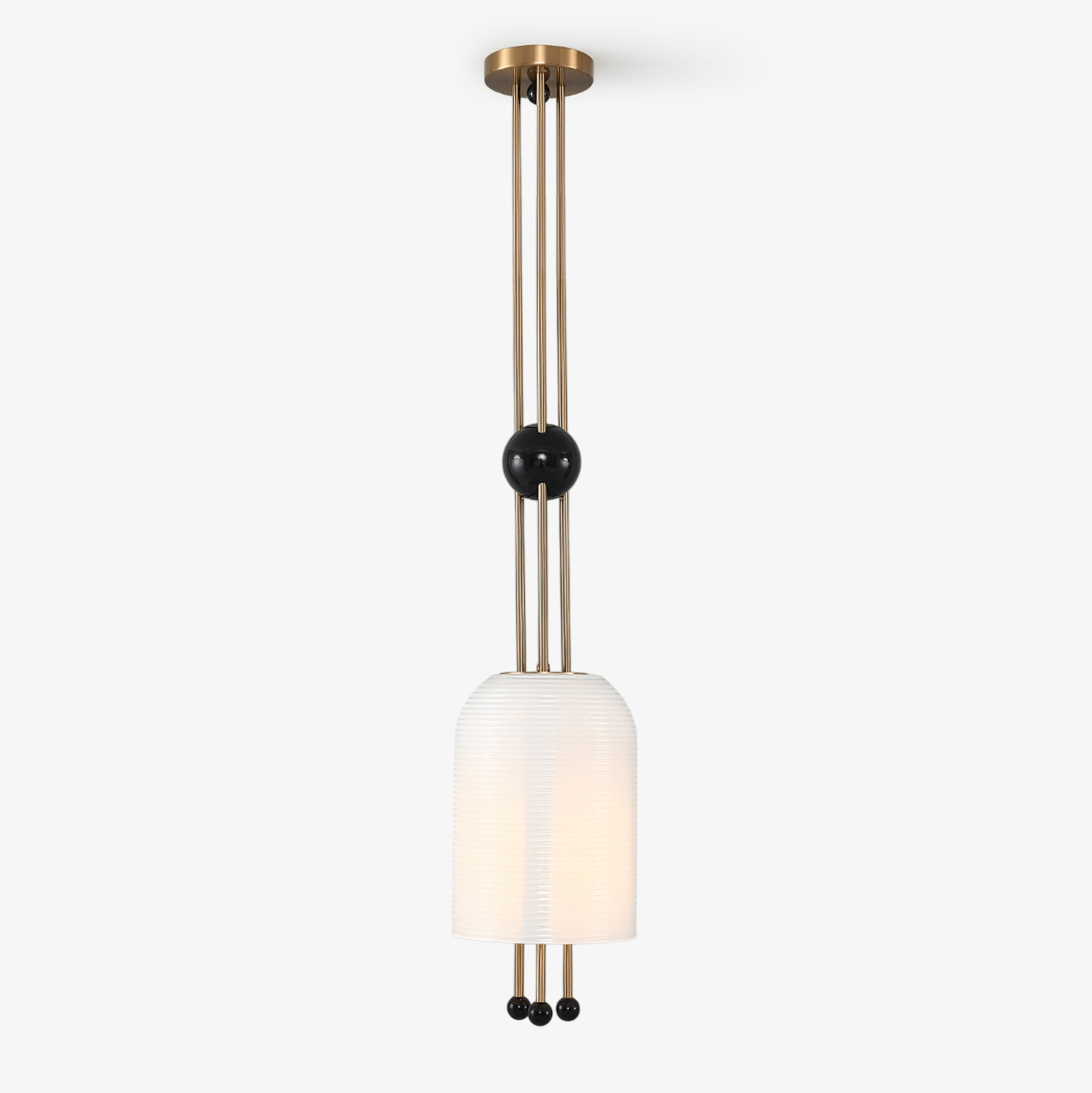 Qir Traditional Elegance Glass Pendant Light-Neutral Decor