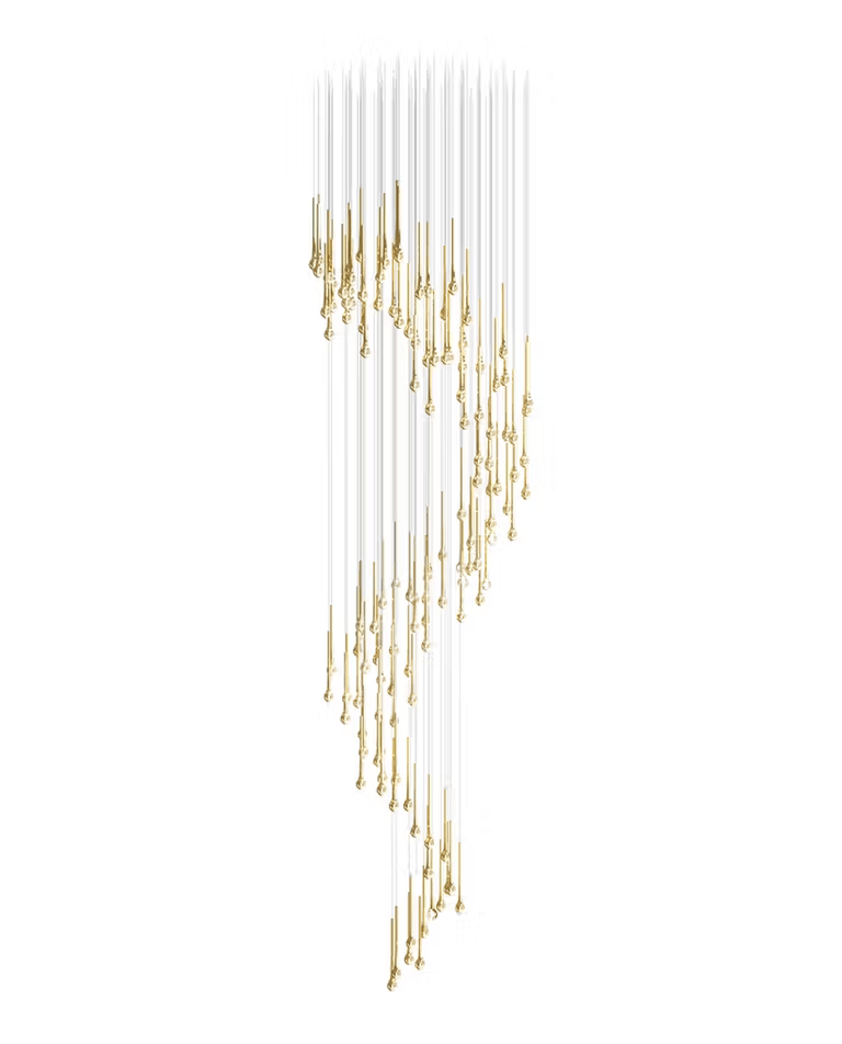 Cicarir Gradient Gold Glass Chandelier-Neutral Decor