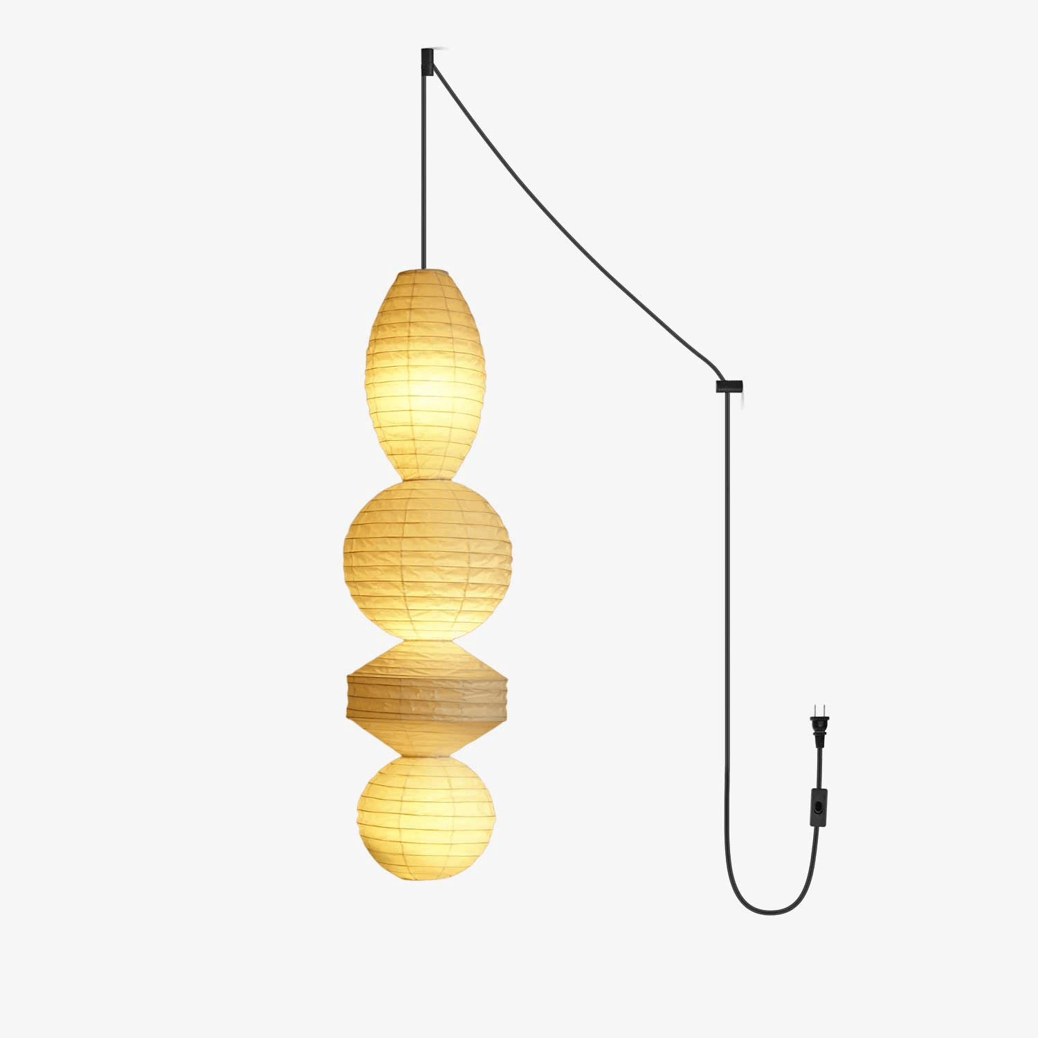Dov Minimalist Paper Pendant Lamp-Neutral Decor