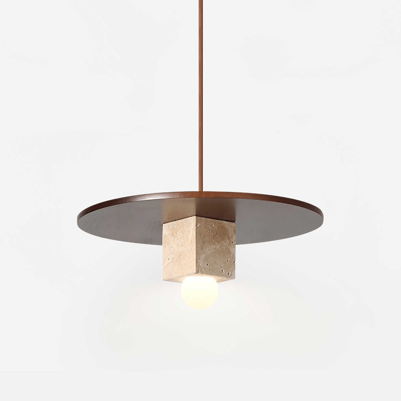 Sarix Geometric Travertine Pendant Light-Neutral Decor