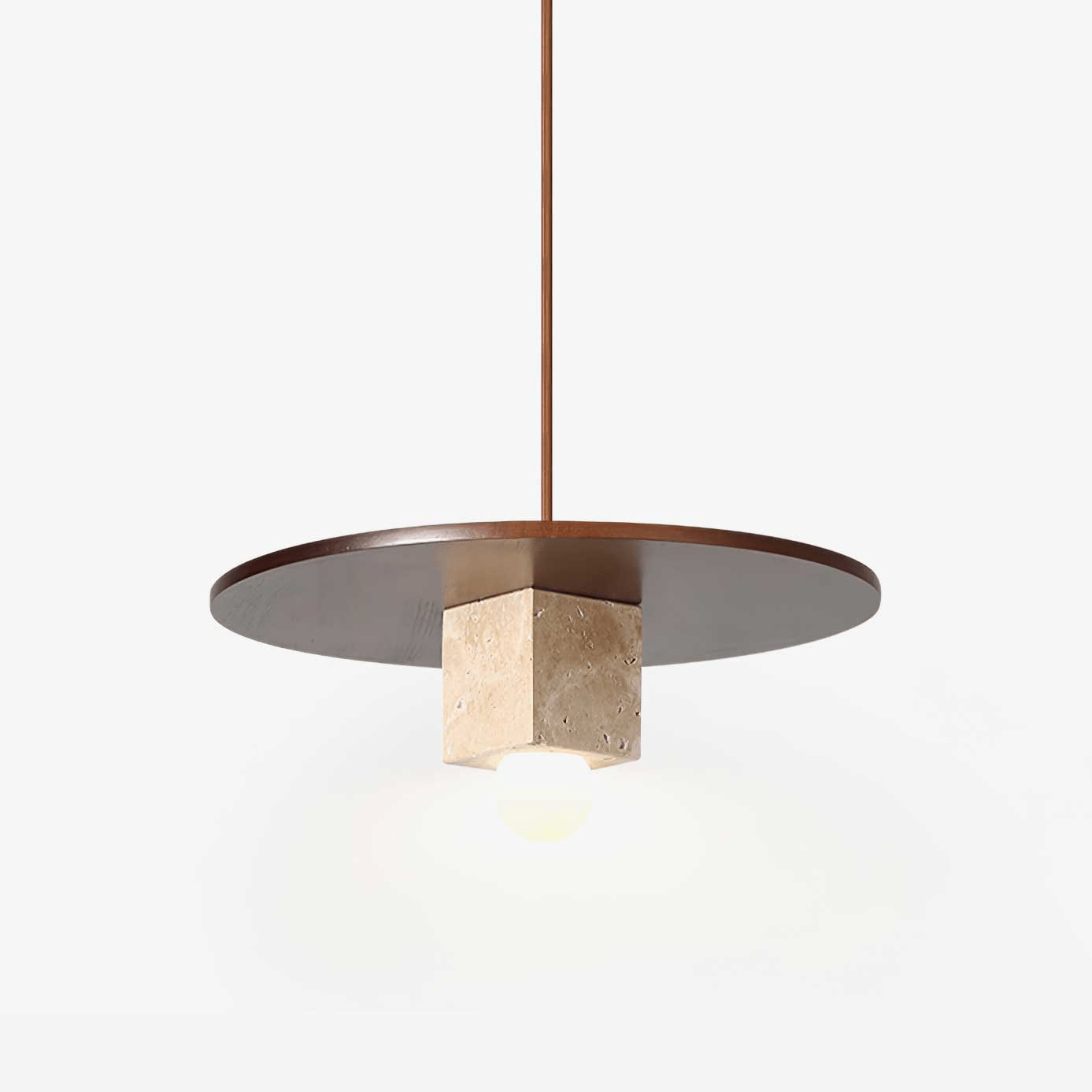 Sarix Geometric Travertine Pendant Light-Neutral Decor