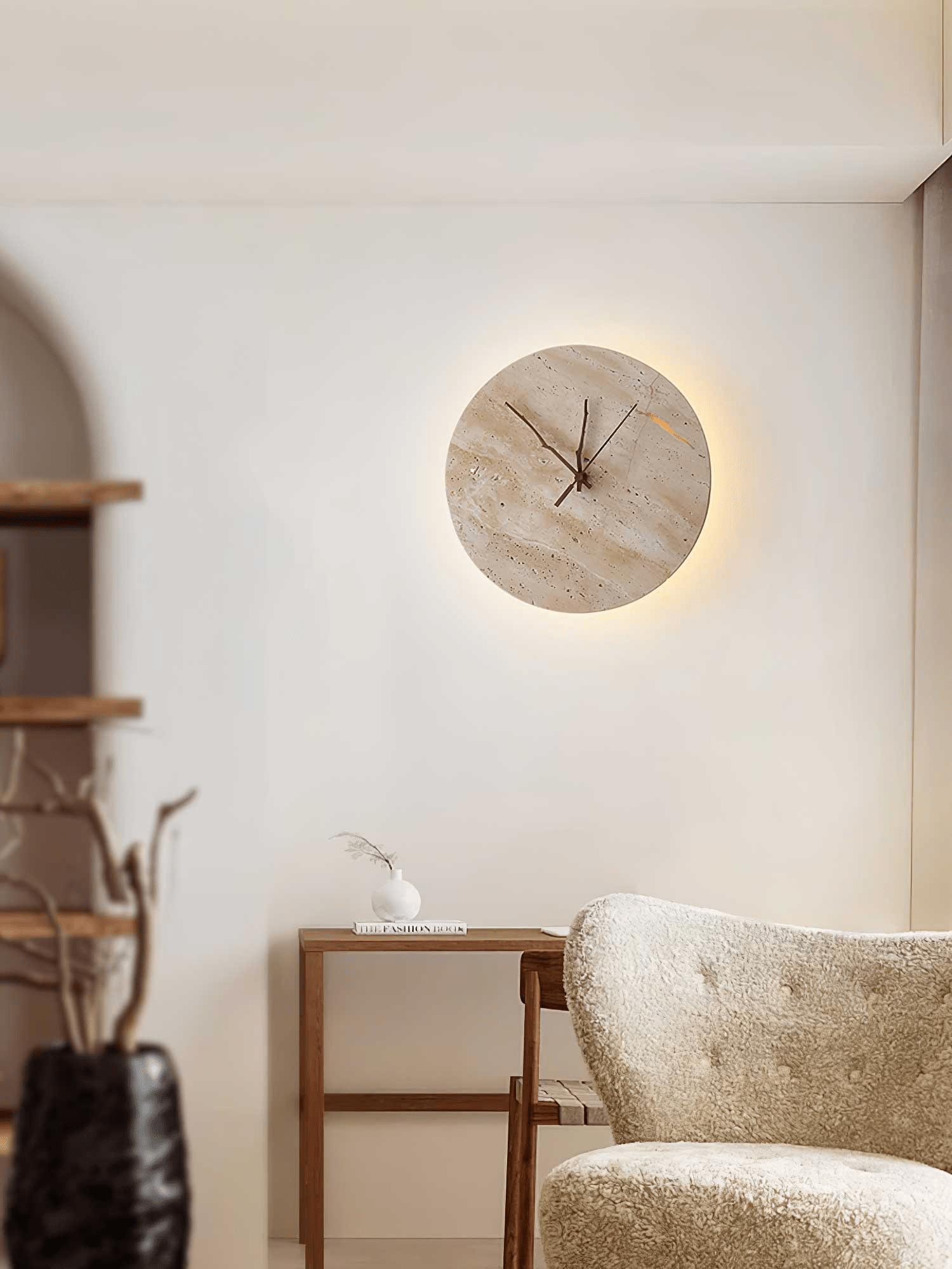 Lyra Minimalist Travertine Wall Light-Neutral Decor