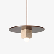 Sarix Geometric Travertine Pendant Light-Neutral Decor