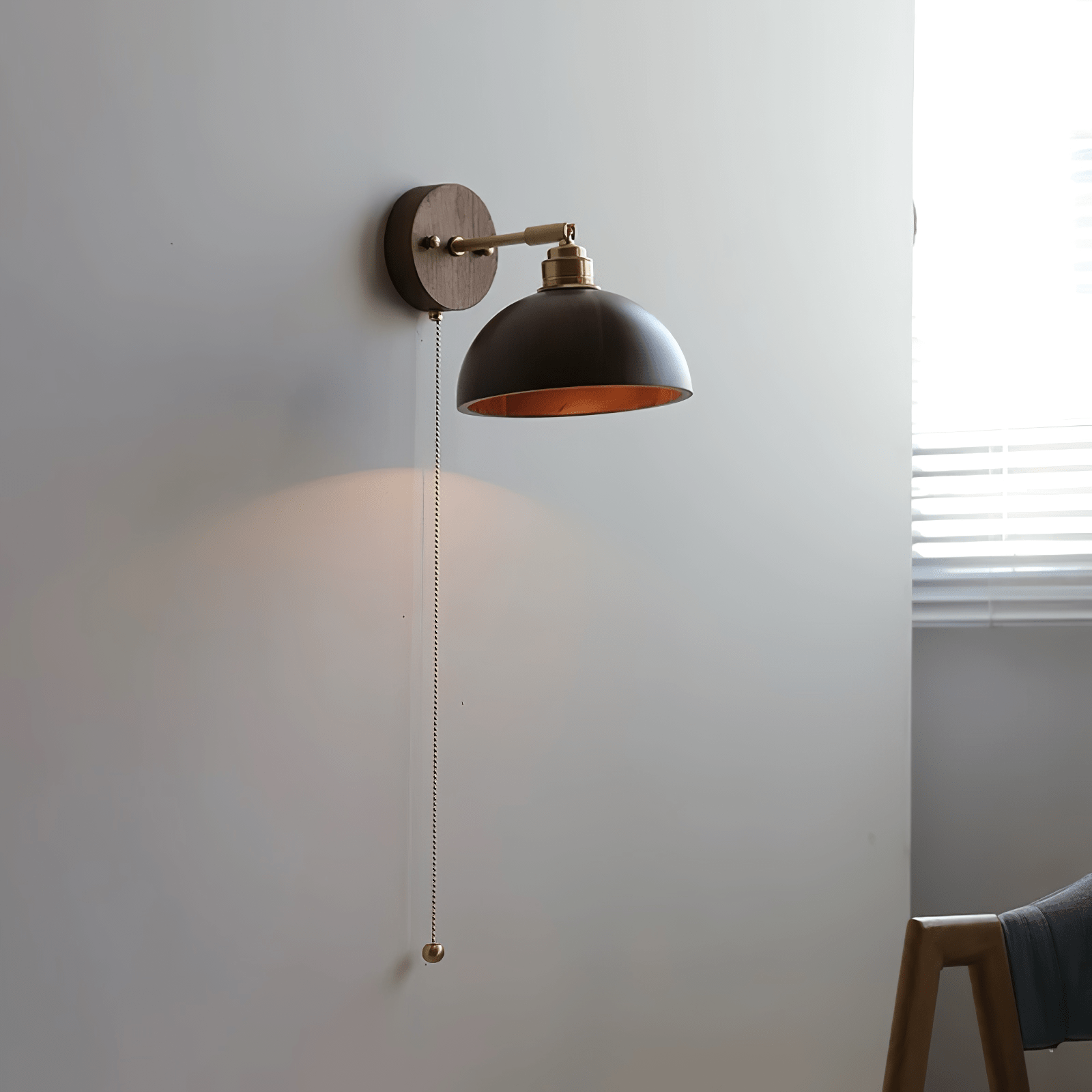 Arsole Traditional Elegance Pull Brass Wall Lamp-Neutral Decor