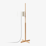 Jex Wood Fabric Floor Lamp-Neutral Decor