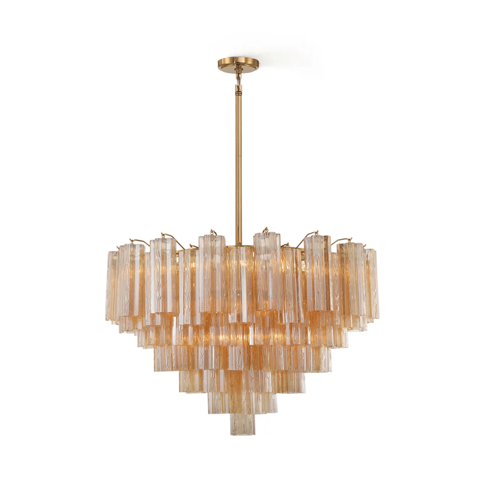 Bop Chandelier Virella Murano Glass Tube Luxury-Neutral Decor