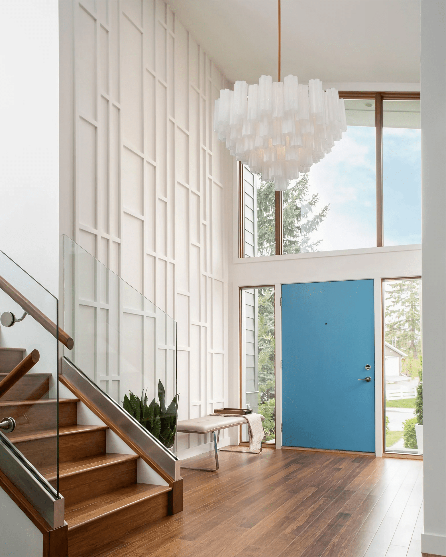 Bop Chandelier Virella Murano Glass Tube Luxury-Neutral Decor