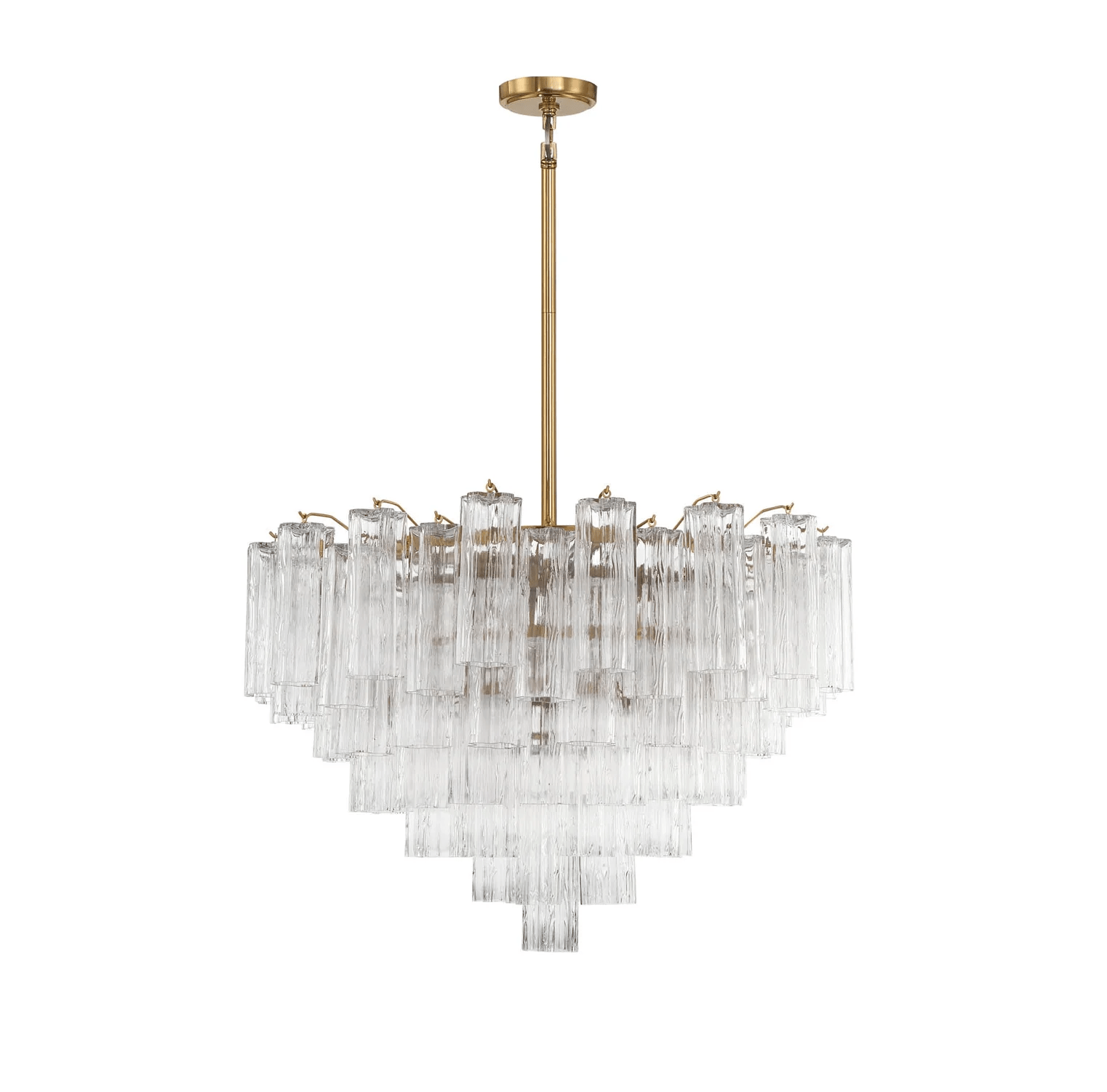 Bop Chandelier Virella Murano Glass Tube Luxury-Neutral Decor