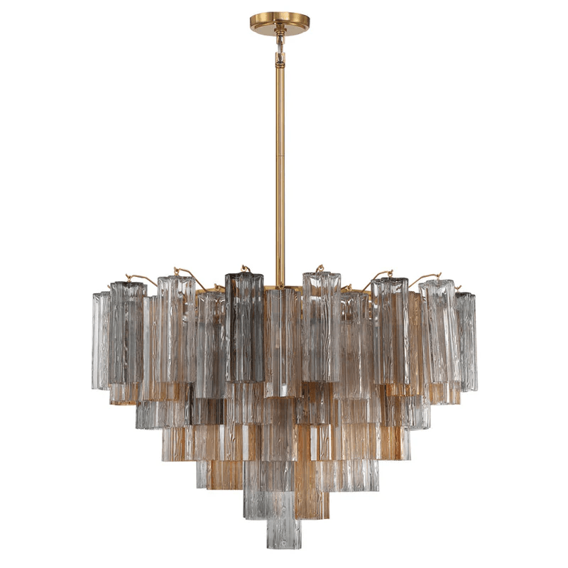 Bop Chandelier Virella Murano Glass Tube Luxury-Neutral Decor