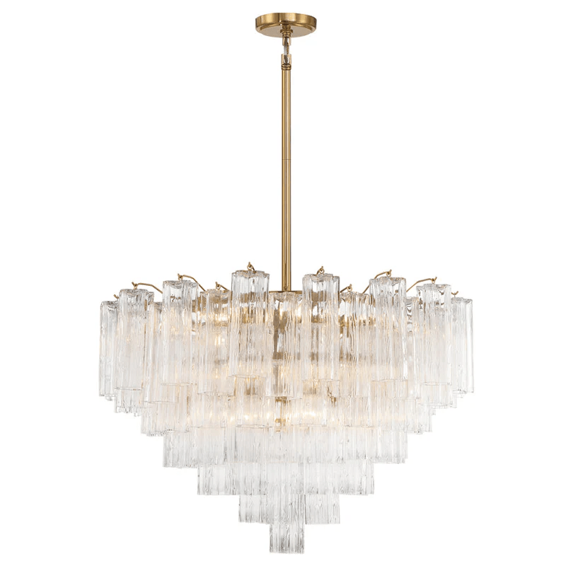 Bop Chandelier Virella Murano Glass Tube Luxury-Neutral Decor