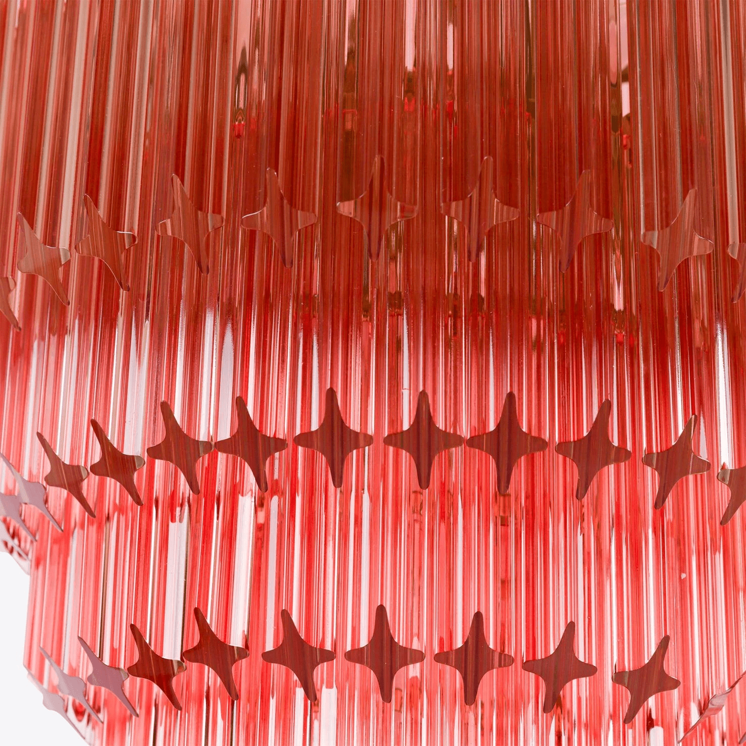 Aurora Chandelier Amber Diamond Glass Layered Retro-Neutral Decor