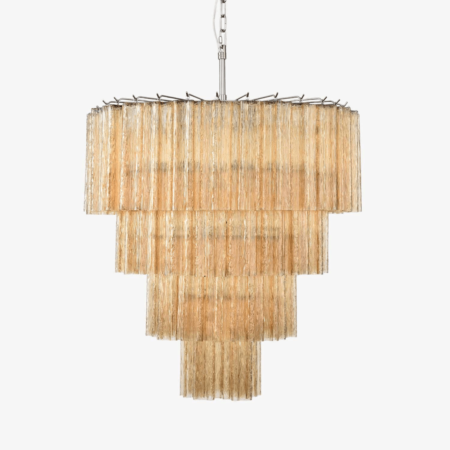 Aurora Chandelier Cascade Layered Glass Elegant Vintage-Neutral Decor