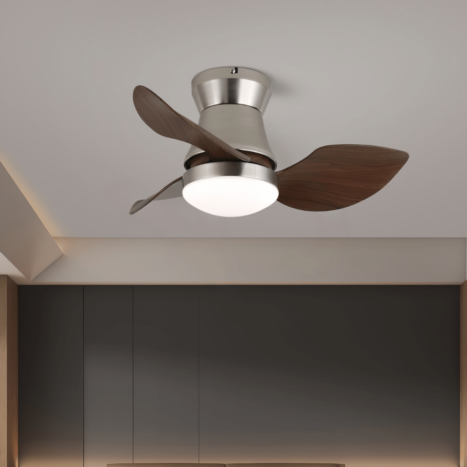 Zynr Modern Wood Ceiling Fan Light-Neutral Decor