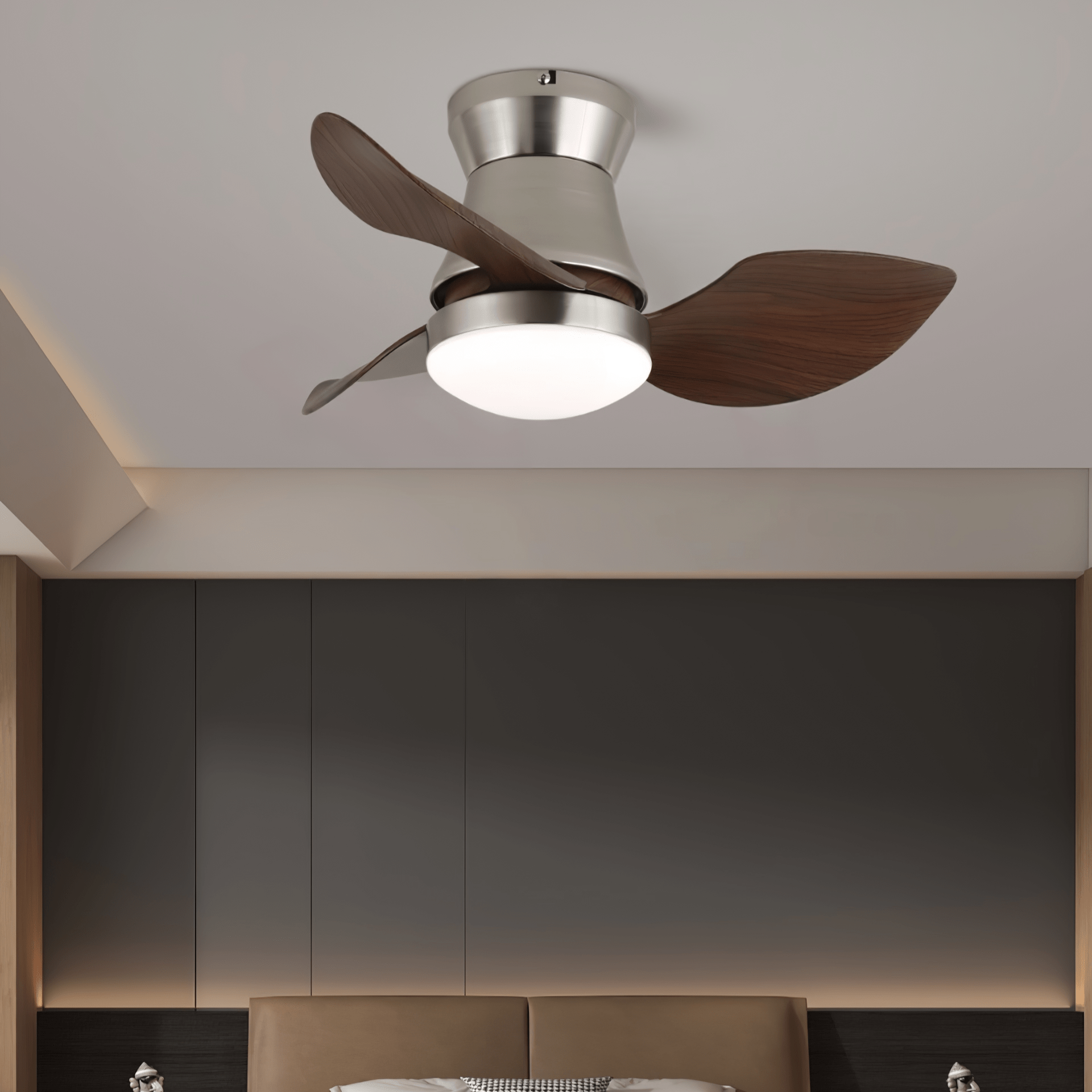 Zynr Modern Wood Ceiling Fan Light-Neutral Decor