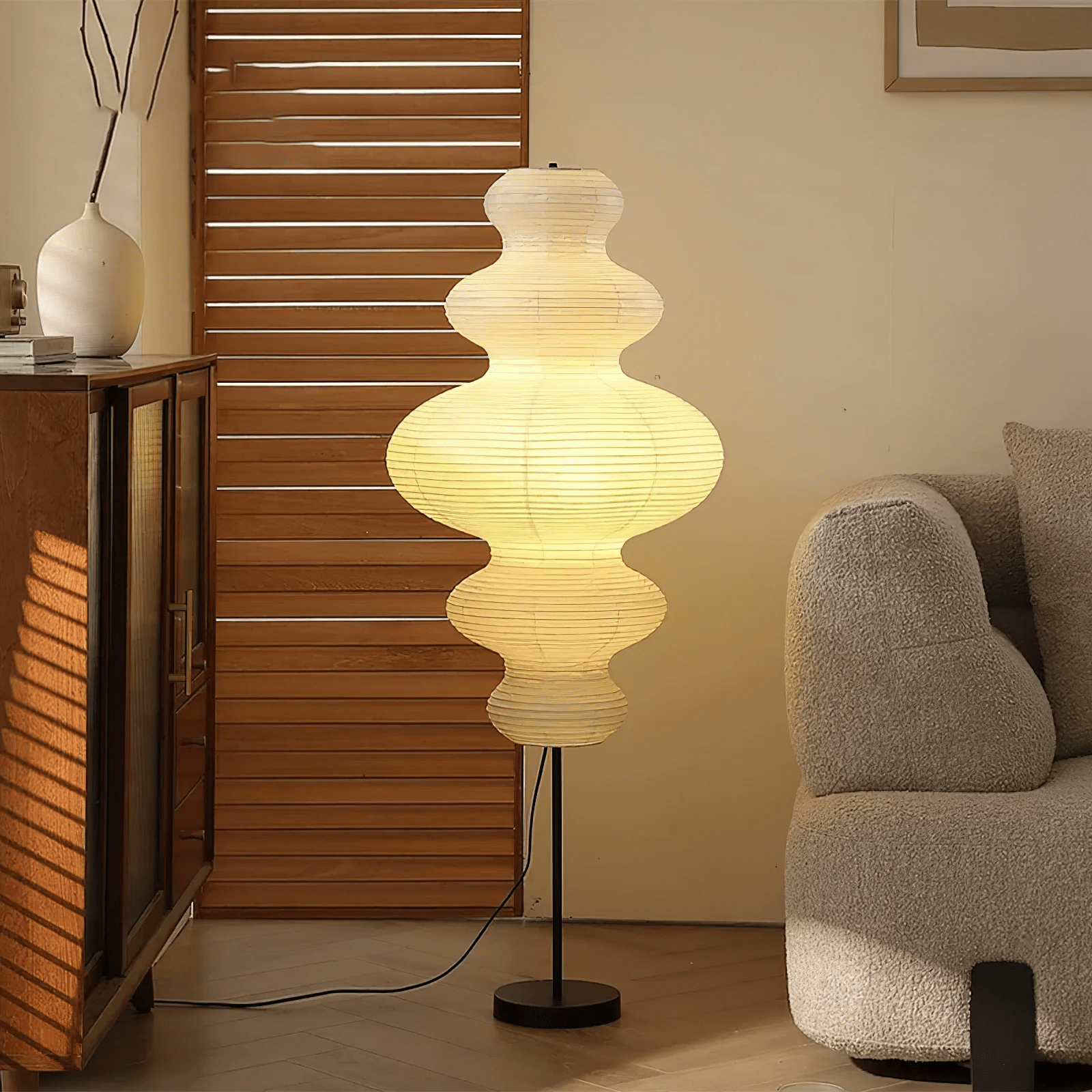 Vels Paper Scandinavian Floor Lamp-Neutral Decor