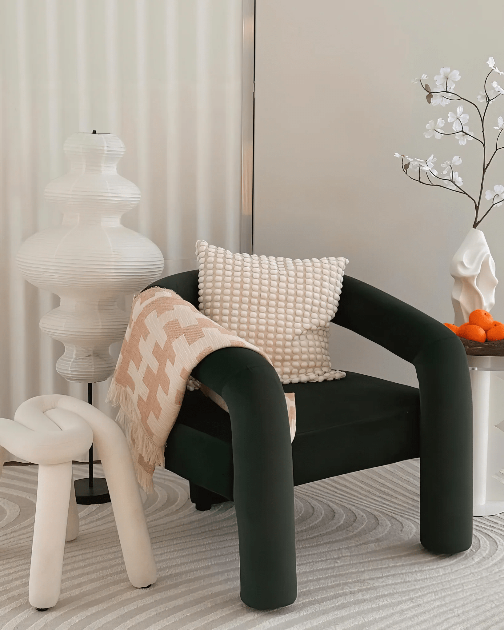 Vels Paper Scandinavian Floor Lamp-Neutral Decor
