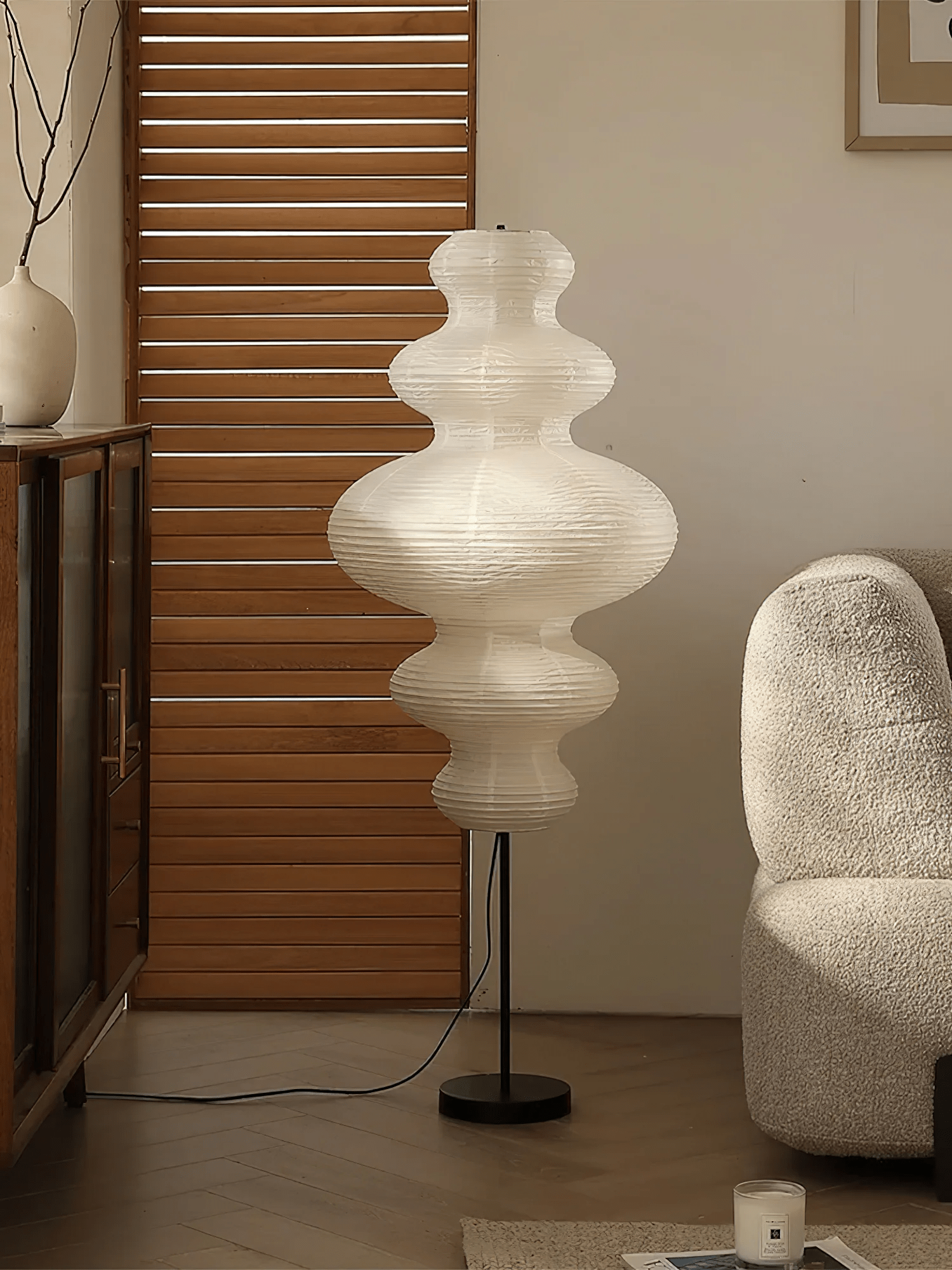 Vels Paper Scandinavian Floor Lamp-Neutral Decor