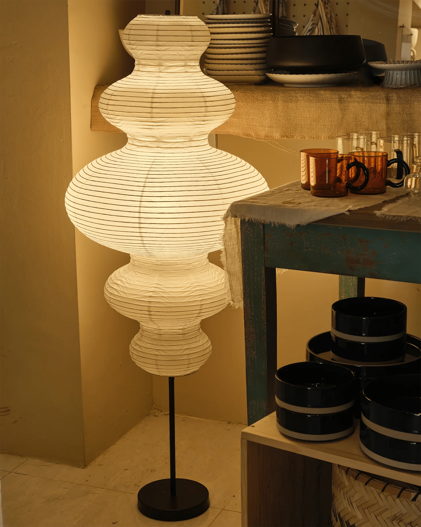Vels Paper Scandinavian Floor Lamp-Neutral Decor
