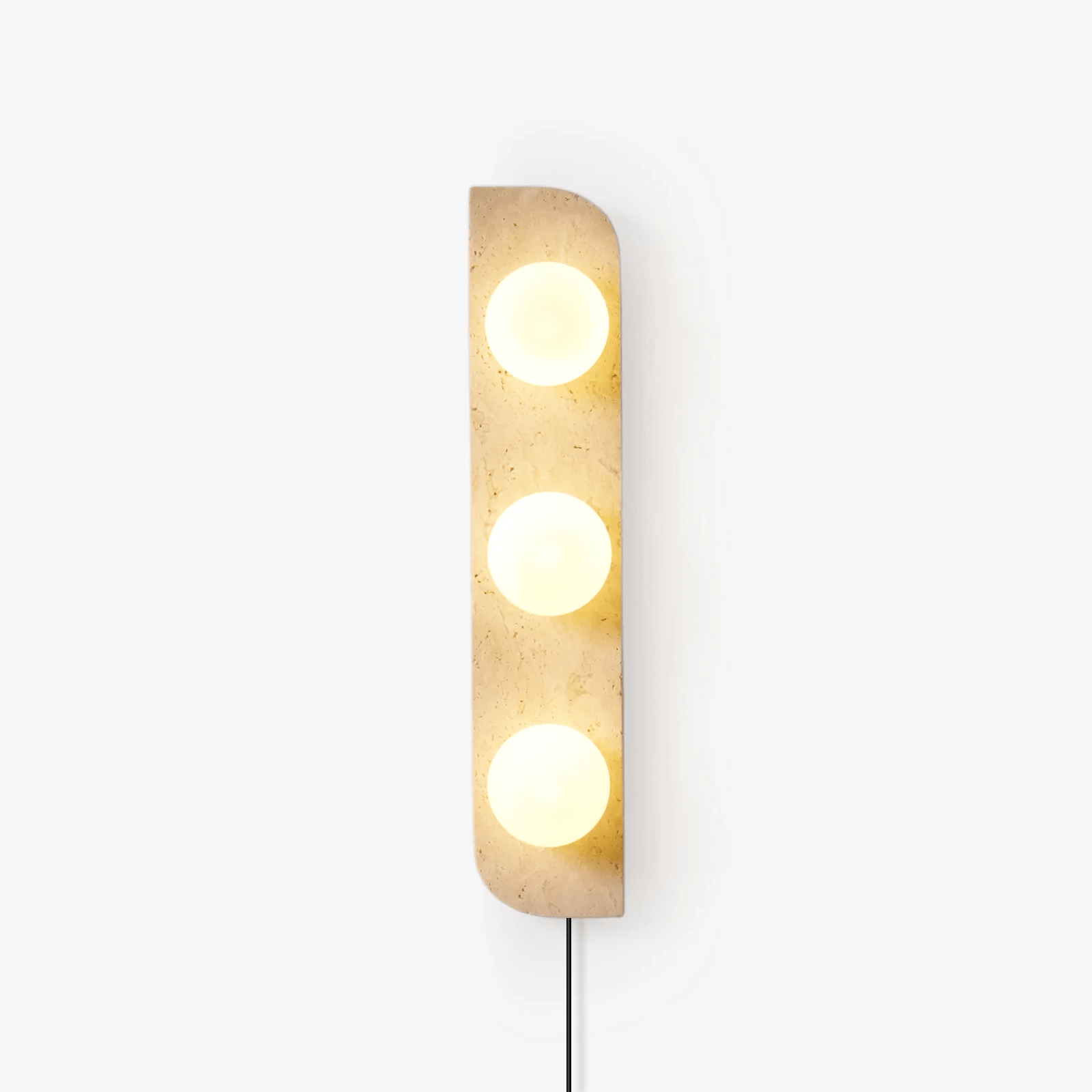 Hanlo Minimalist Travertine Plug-In Wall Light-Neutral Decor