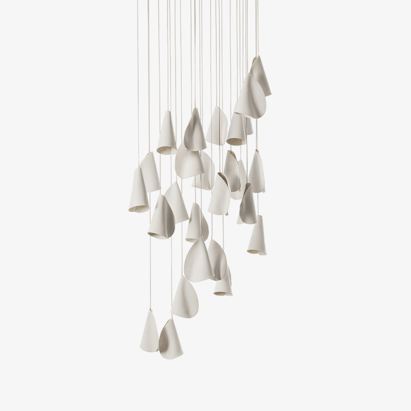 Olshaion Geometric Ceramic Pendant Light-Neutral Decor