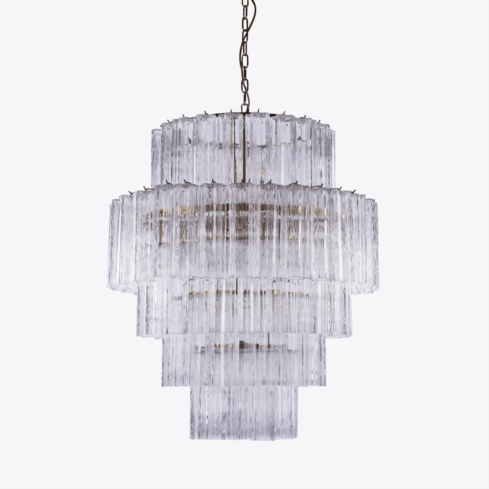 Aurora Chandelier Pink Prism Glass Layered Elegant-Neutral Decor