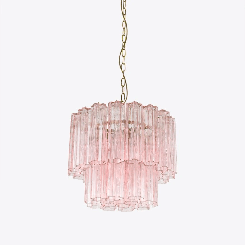Aelox Chandelier Small Treviso Murano Glass Tube-Neutral Decor