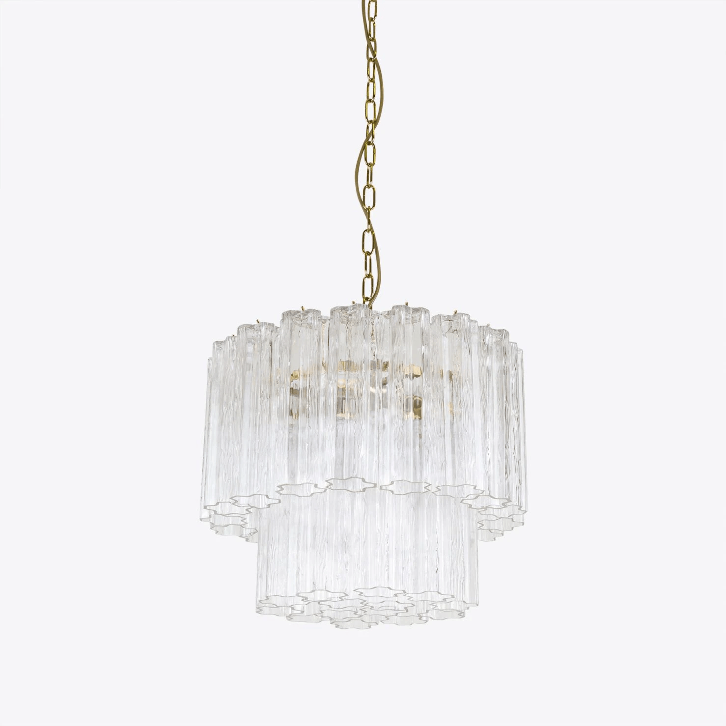 Aelox Chandelier Small Treviso Murano Glass Tube-Neutral Decor