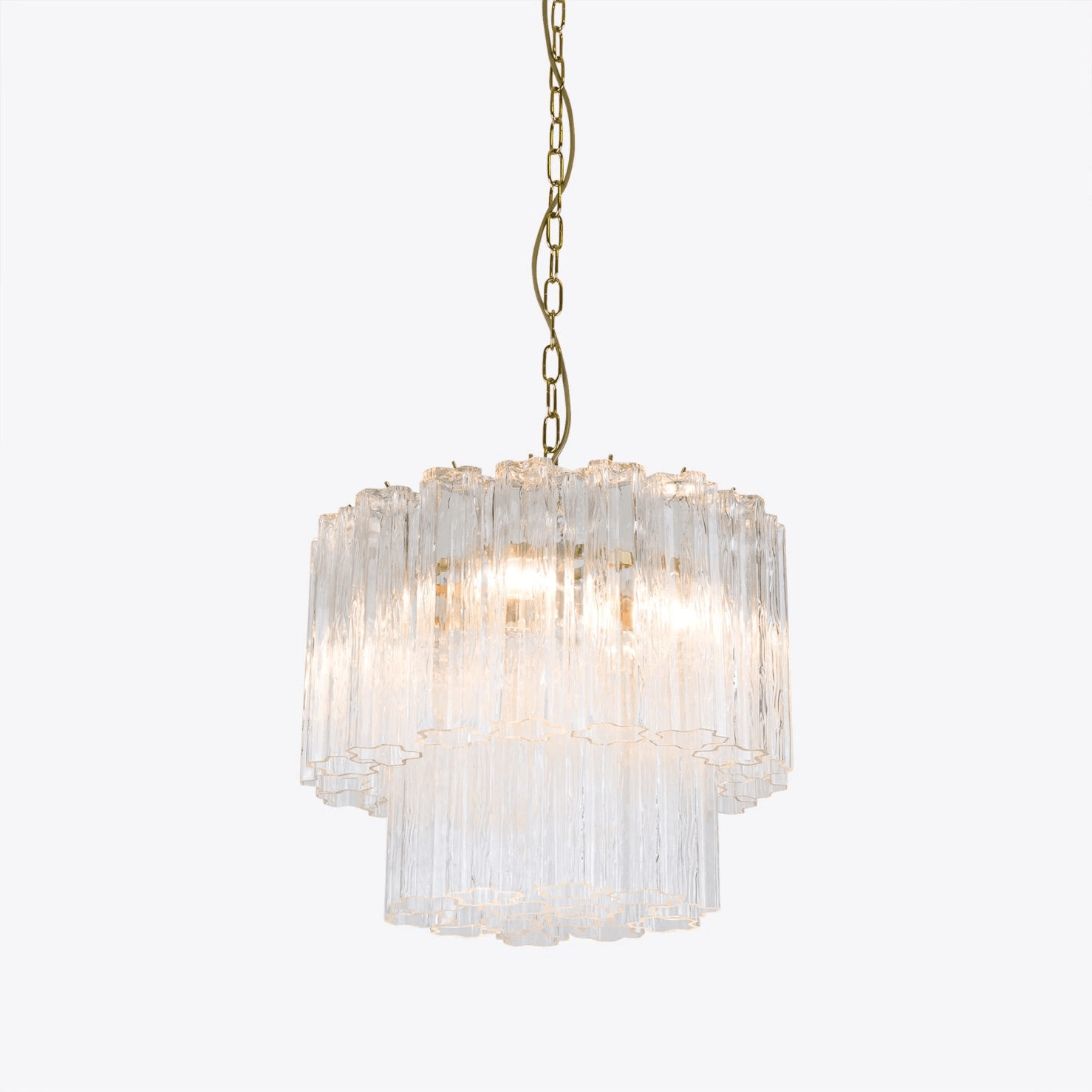 Aelox Chandelier Small Treviso Murano Glass Tube-Neutral Decor
