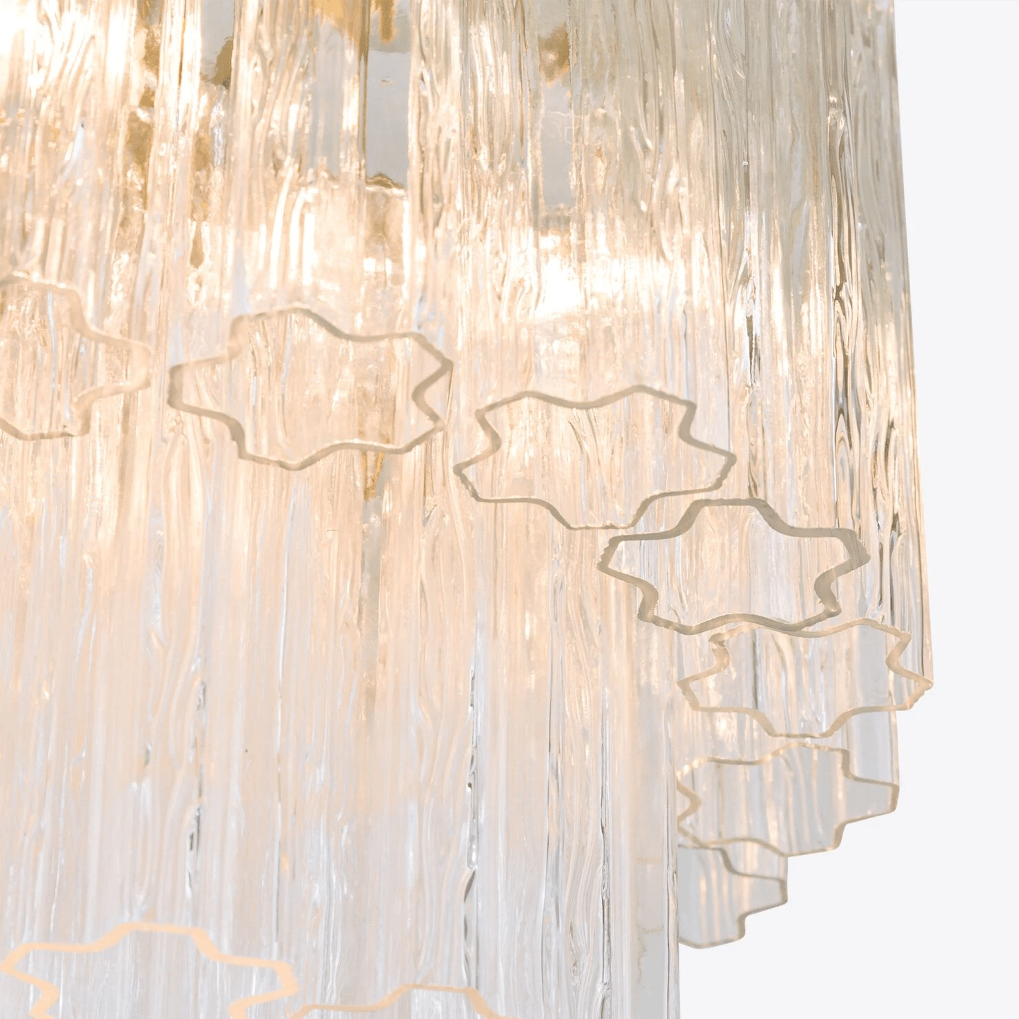 Aelox Chandelier Small Treviso Murano Glass Tube-Neutral Decor