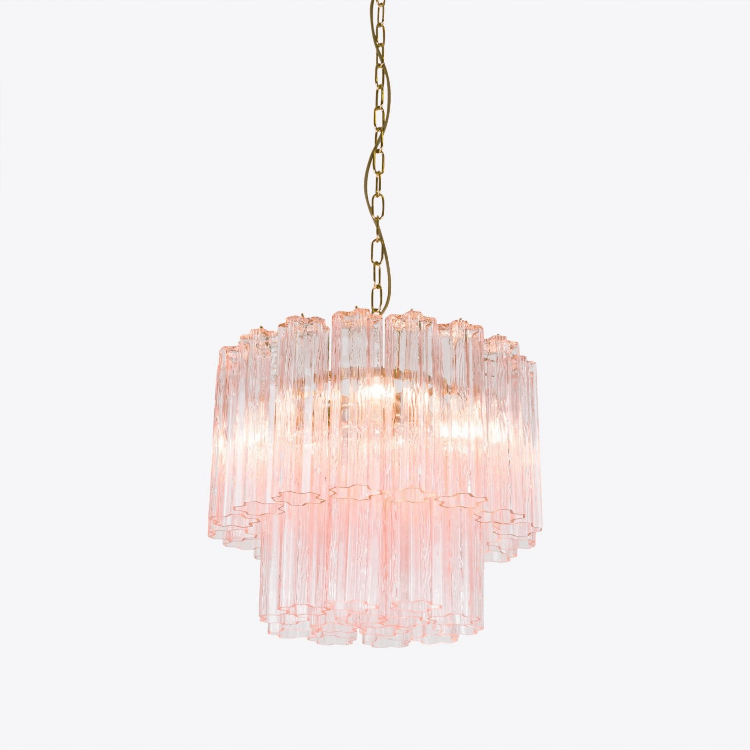 Aelox Chandelier Small Treviso Murano Glass Tube-Neutral Decor