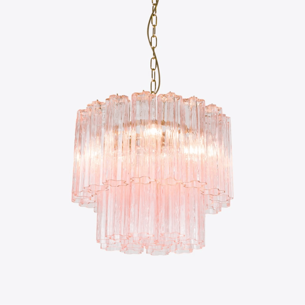 Aelox Chandelier Small Treviso Murano Glass Tube-Neutral Decor