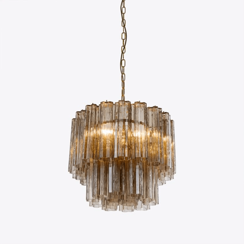 Aelox Chandelier Small Treviso Murano Glass Tube-Neutral Decor