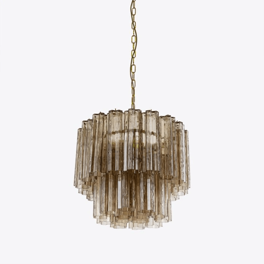 Aelox Chandelier Small Treviso Murano Glass Tube-Neutral Decor