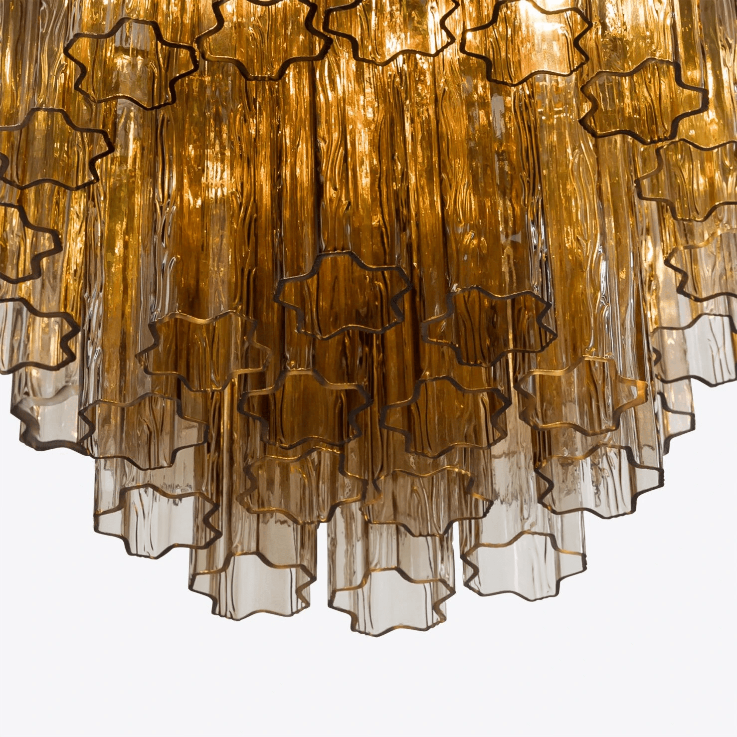 Aelox Chandelier Small Treviso Murano Glass Tube-Neutral Decor