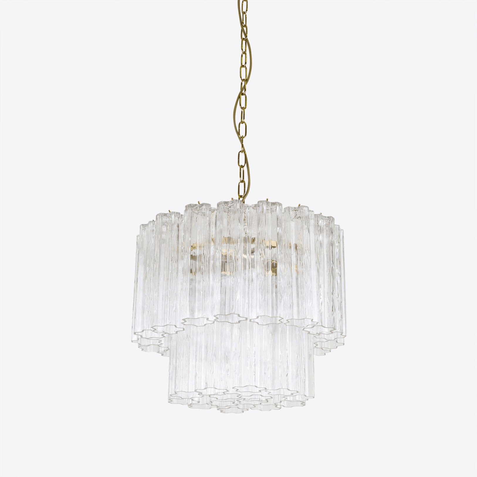 Aelox Chandelier Small Treviso Murano Glass Tube-Neutral Decor
