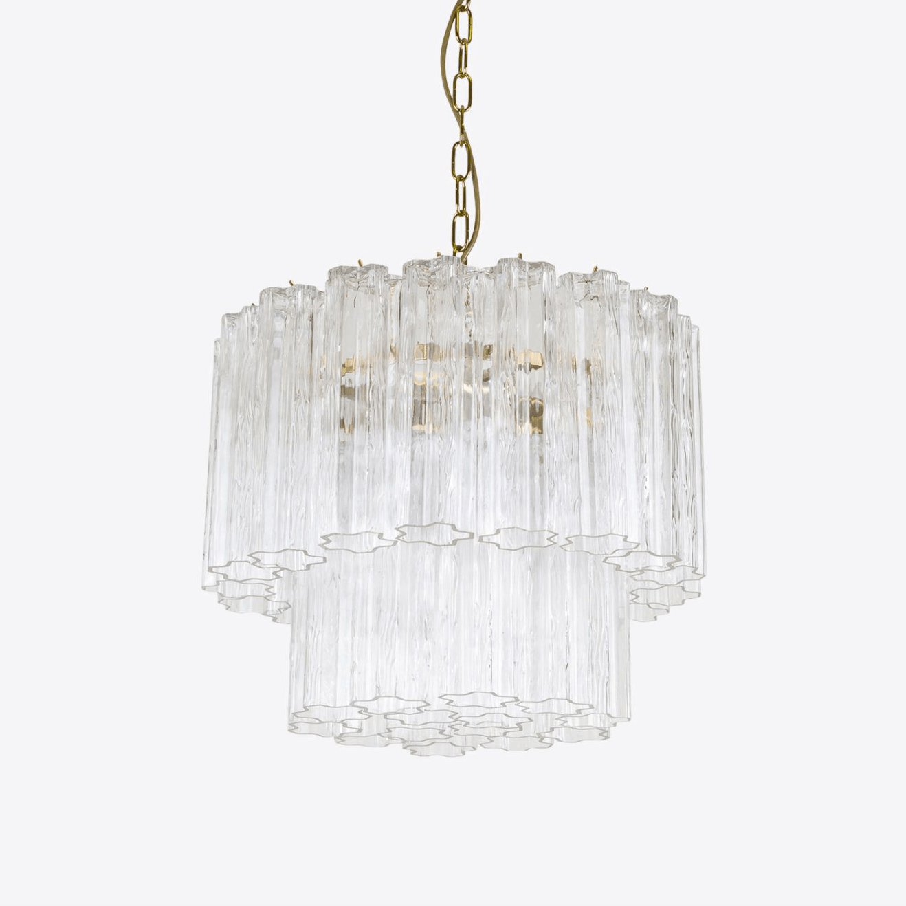 Aelox Chandelier Small Treviso Murano Glass Tube-Neutral Decor