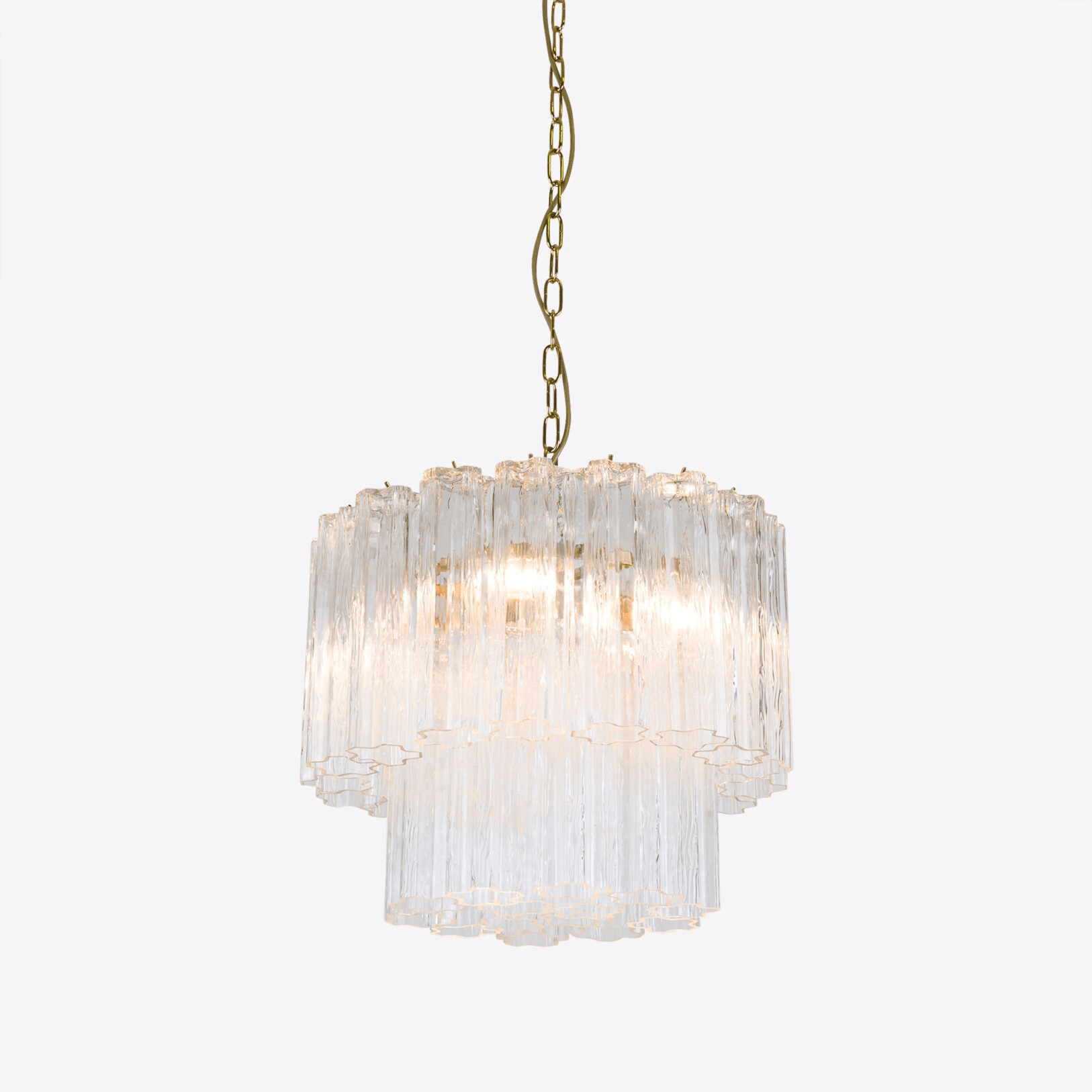 Aelox Chandelier Small Treviso Murano Glass Tube-Neutral Decor