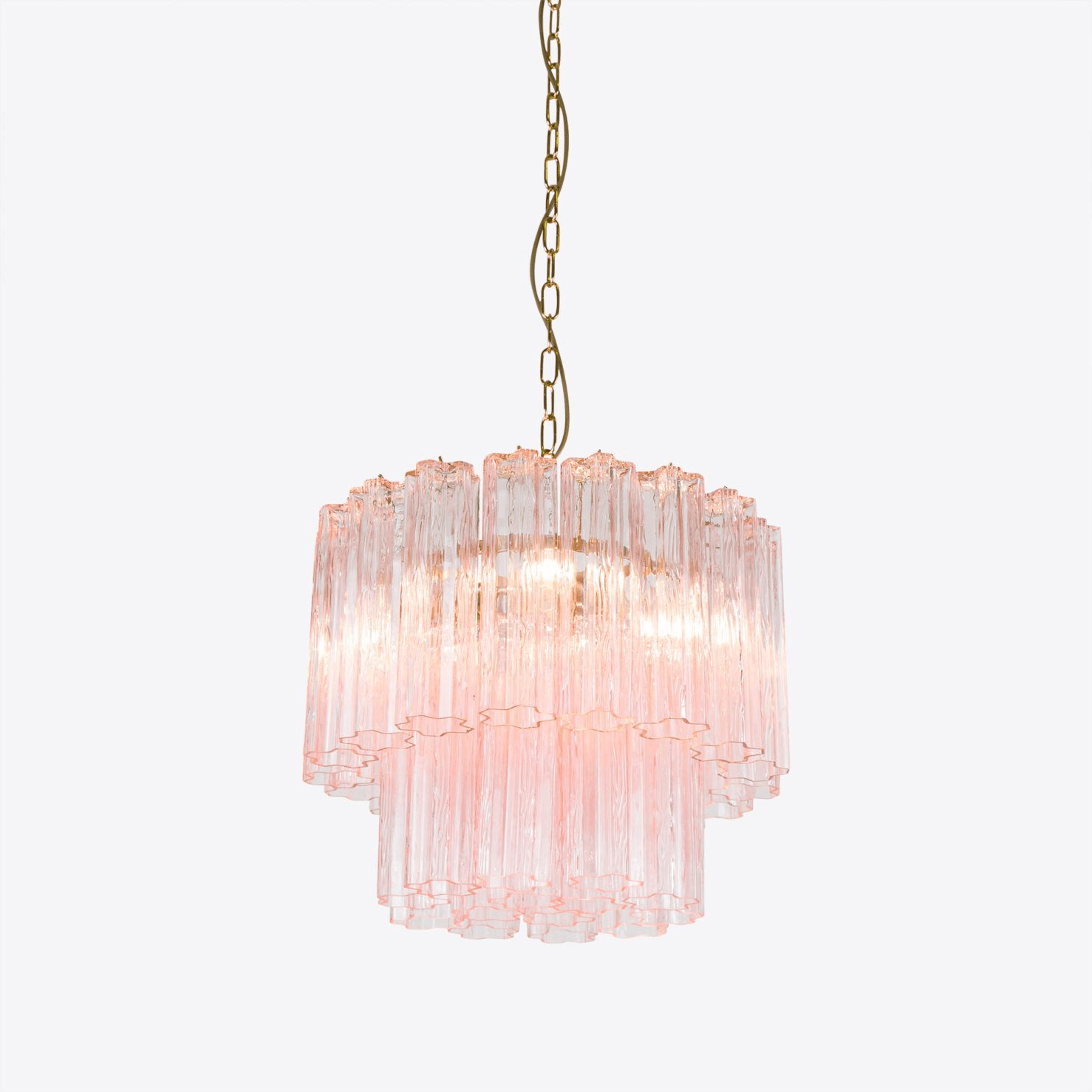 Aelox Chandelier Small Treviso Murano Glass Tube-Neutral Decor