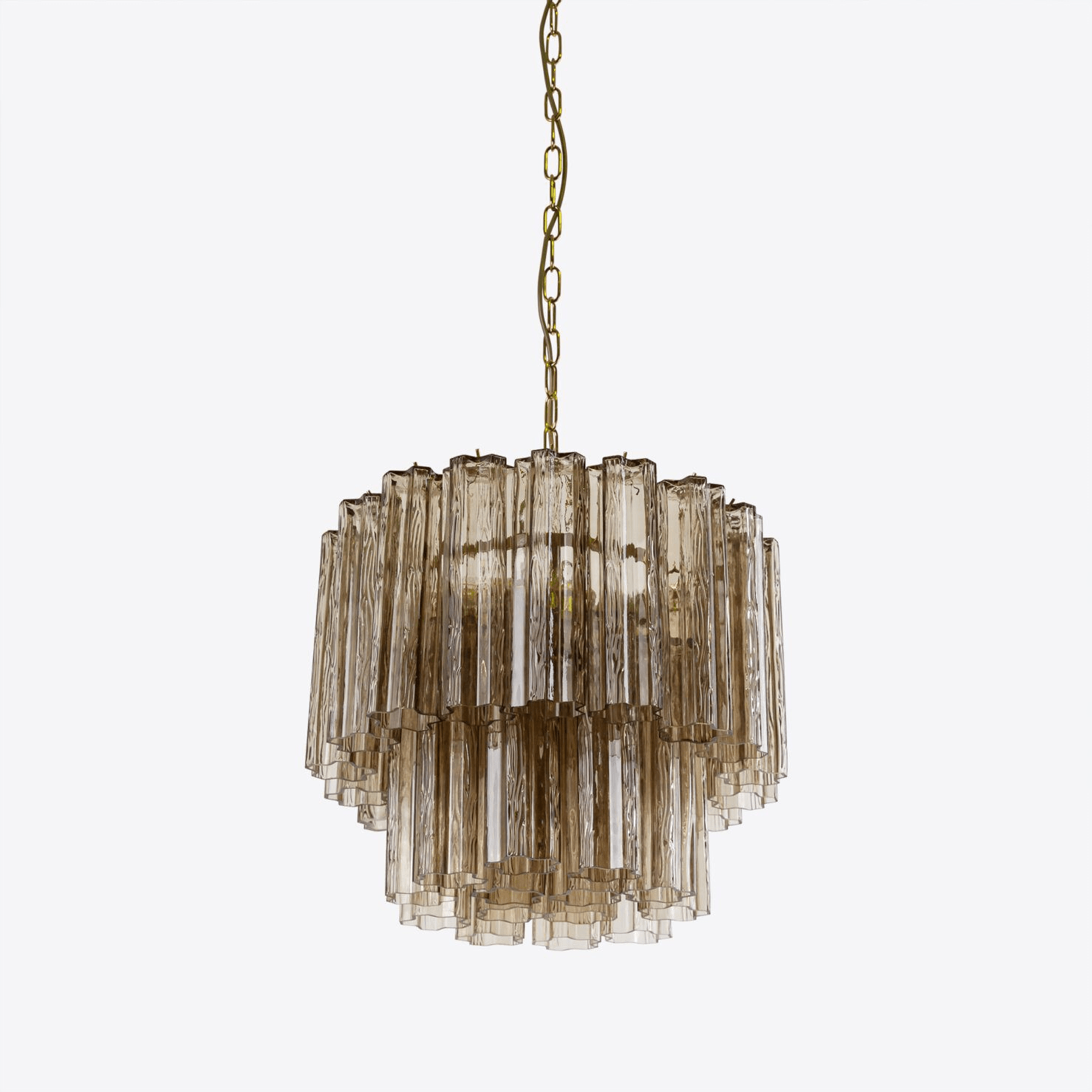 Aelox Chandelier Small Treviso Murano Glass Tube-Neutral Decor