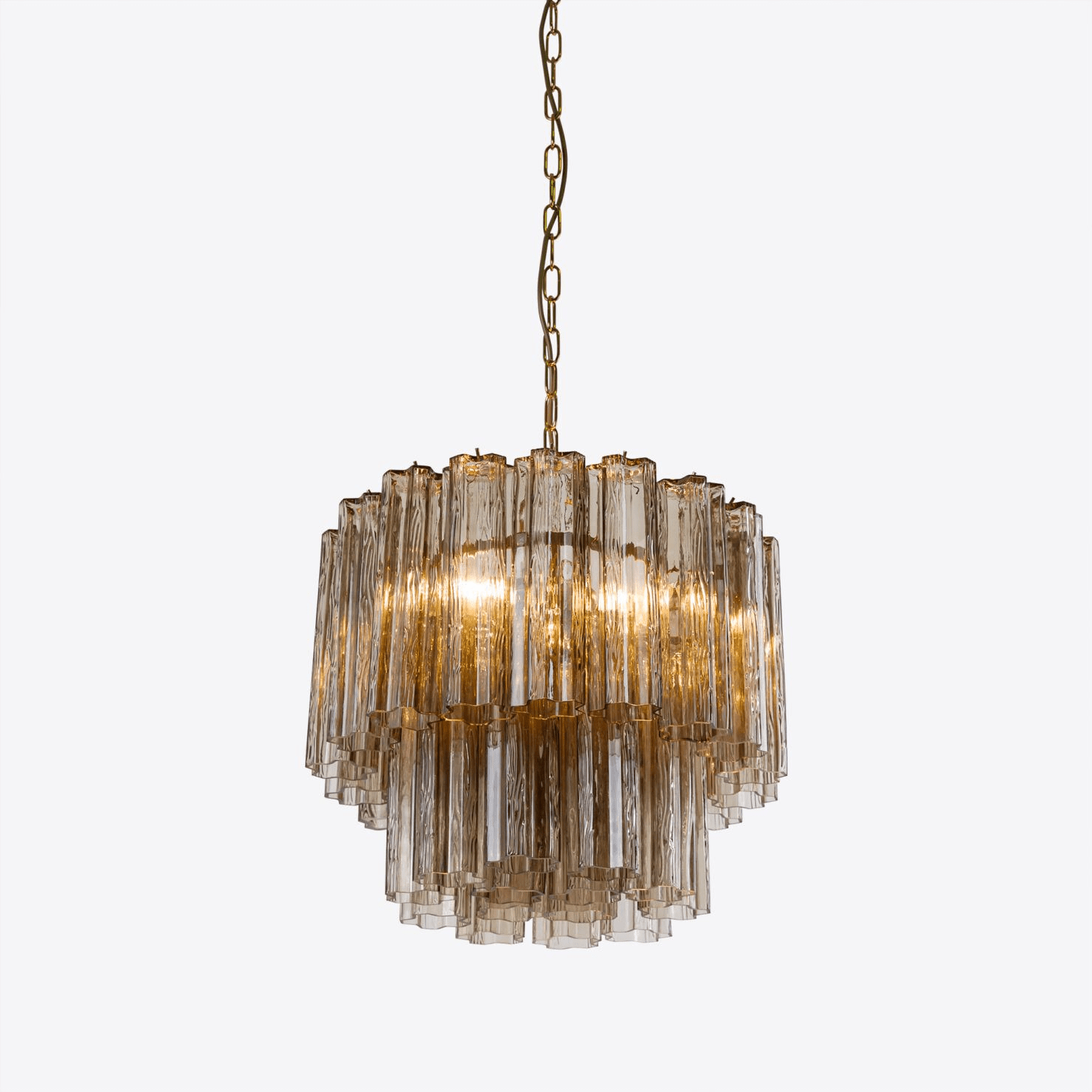 Aelox Chandelier Small Treviso Murano Glass Tube-Neutral Decor
