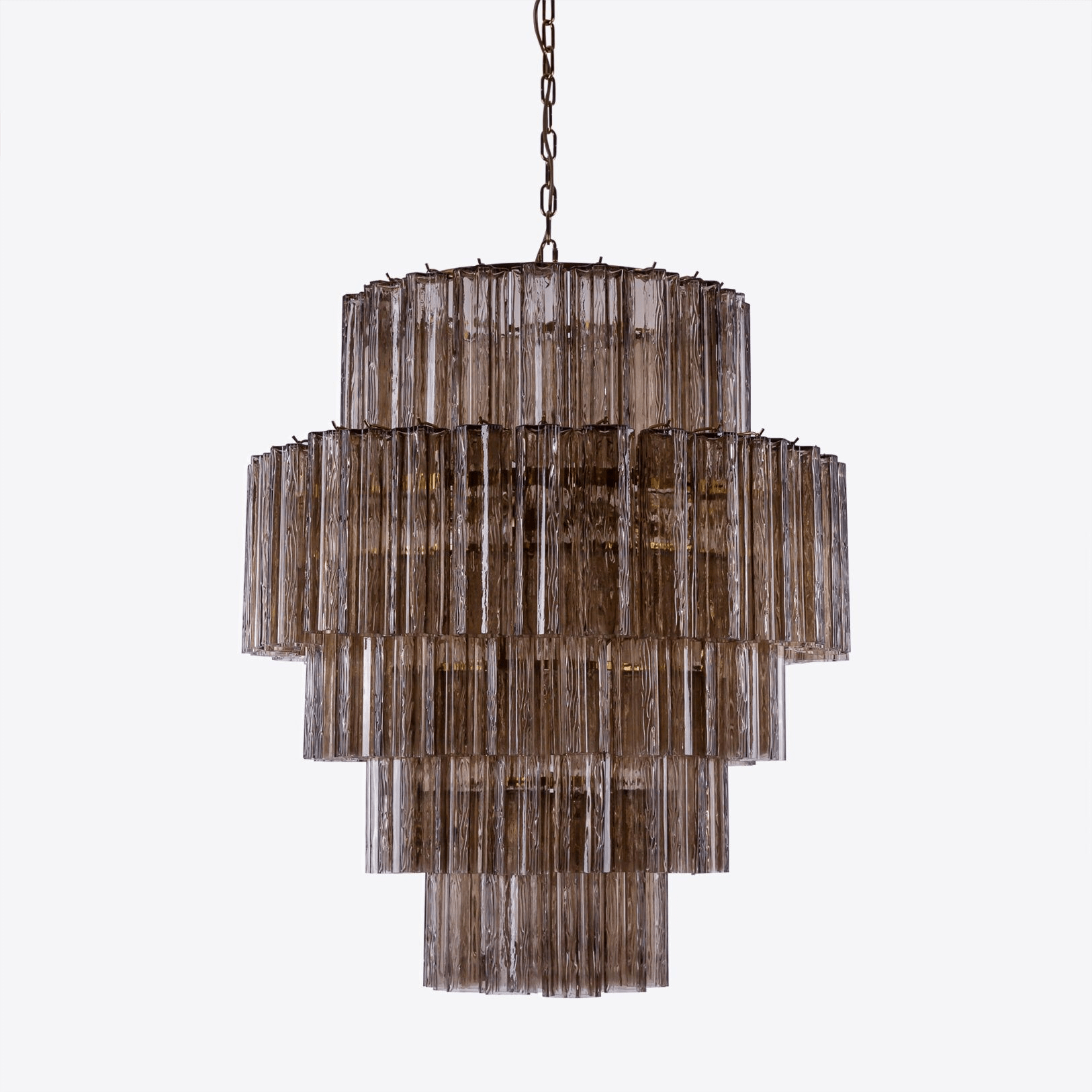 Aurora Chandelier Pink Prism Glass Layered Elegant-Neutral Decor