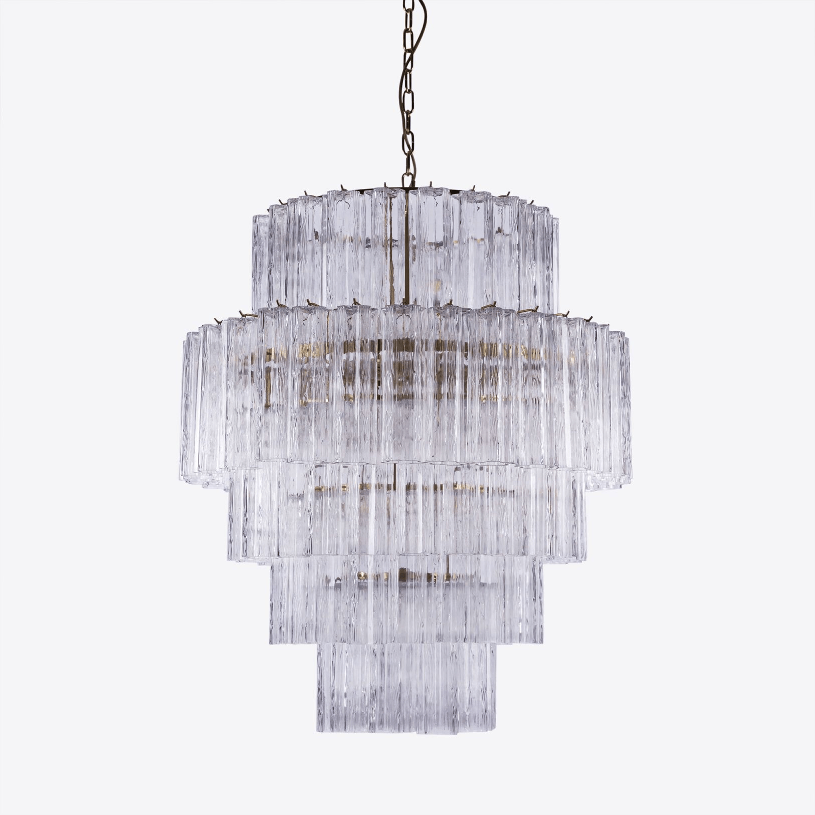 Aurora Chandelier Pink Prism Glass Layered Elegant-Neutral Decor