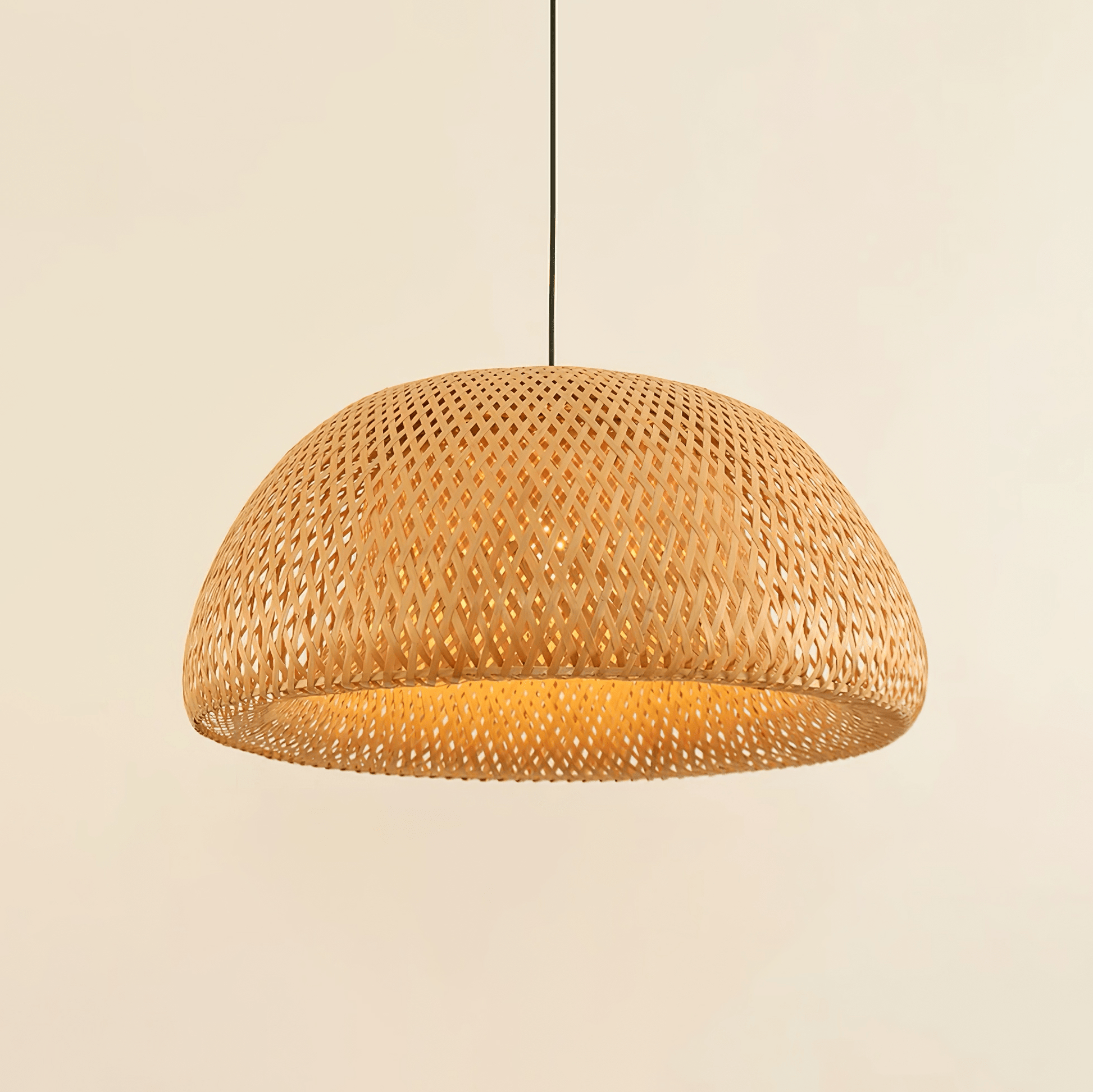 Trtvin Unique Natural Bamboo Pendant Light-Neutral Decor
