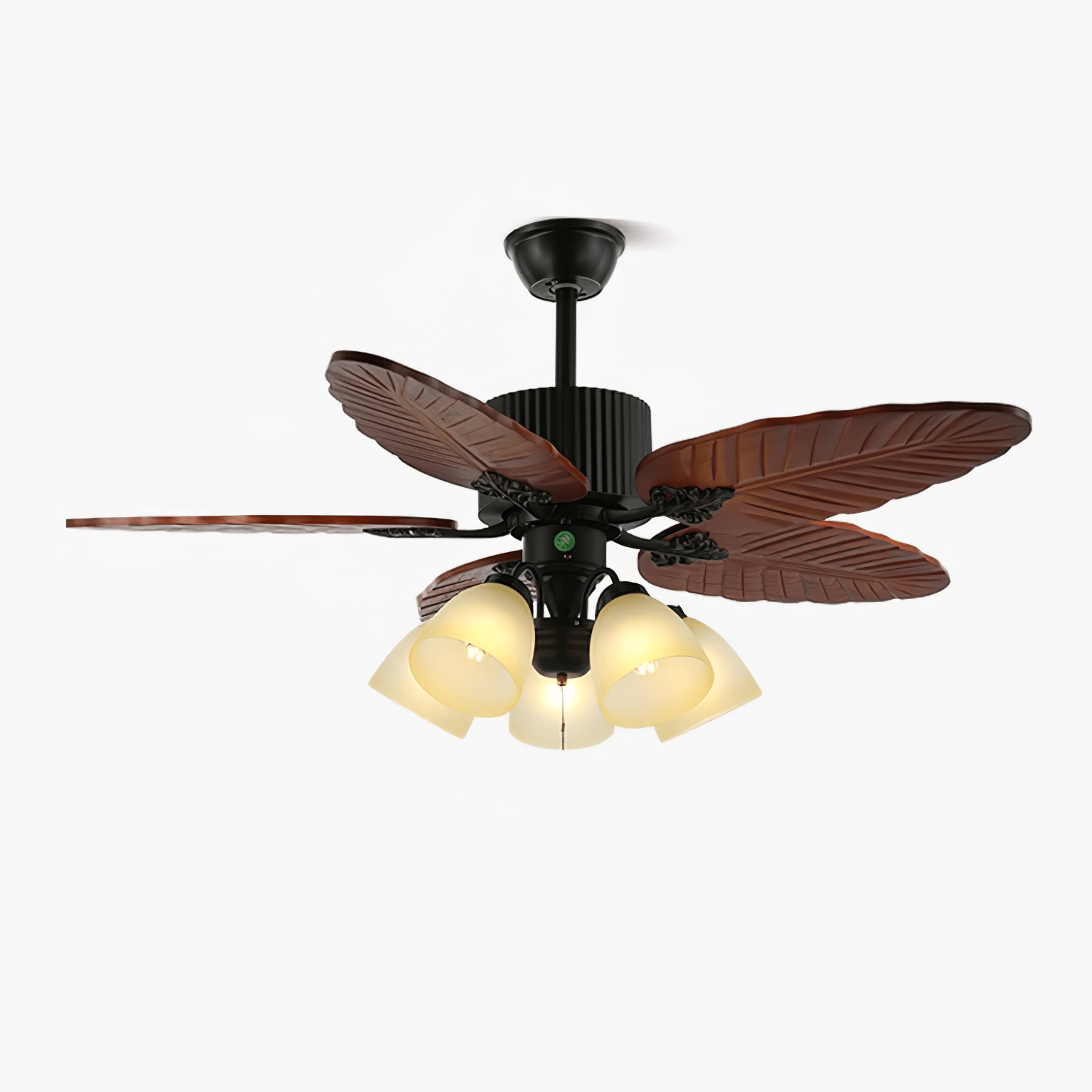 Banana Wood Leaves Ceiling Fan Light-Neutral Decor