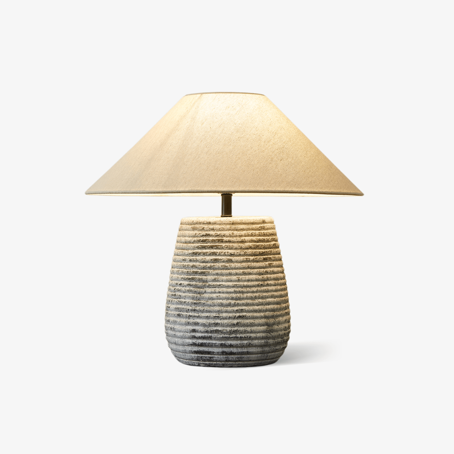 Clarissa Clear Fabric Table Lamp-Neutral Decor