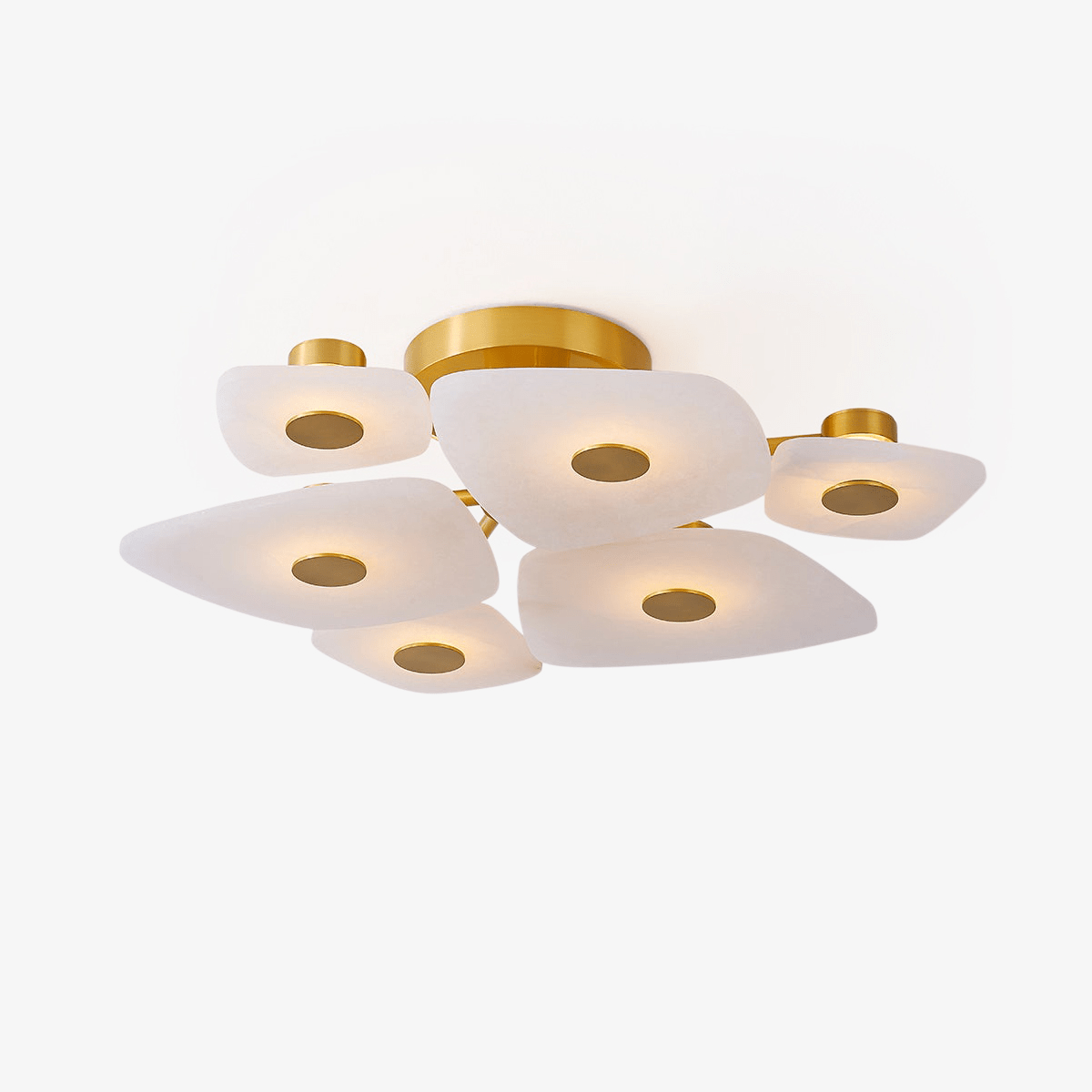 Ilsilyra Petal Shaped Glass Ceiling Light-Neutral Decor