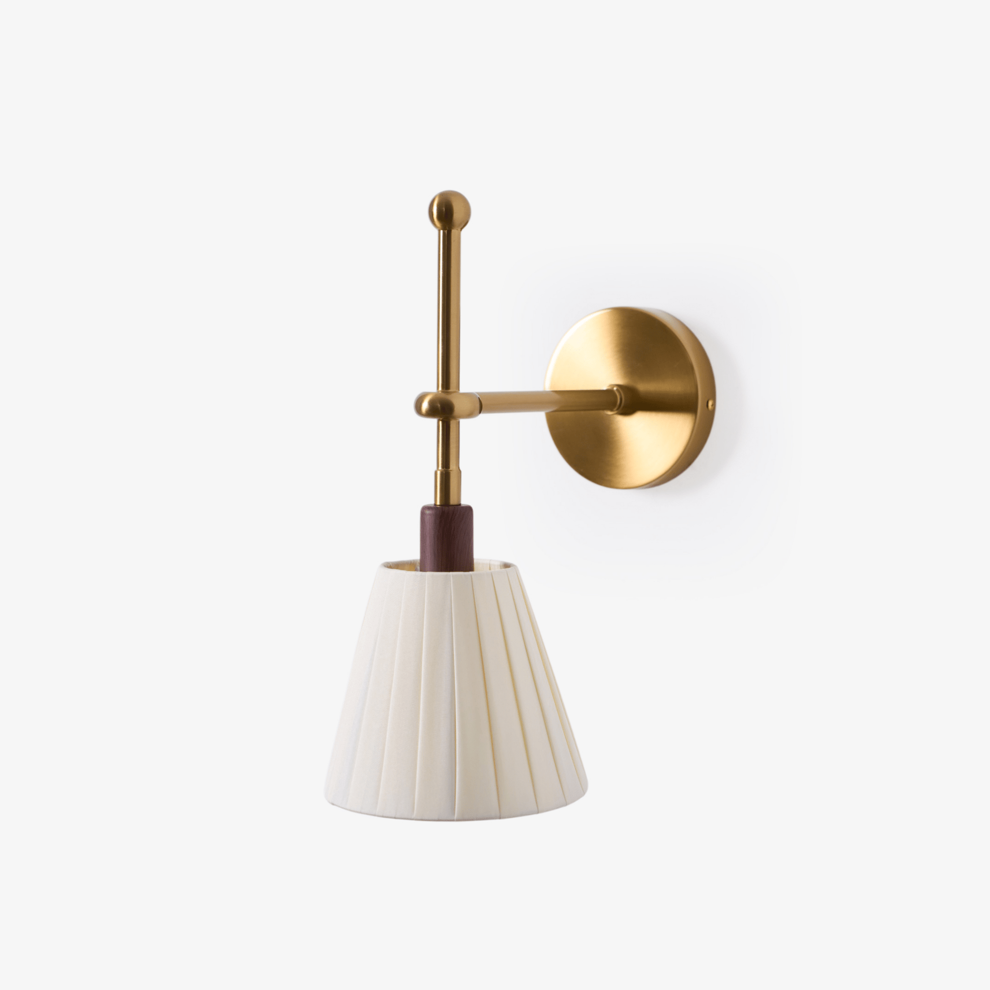 Gairm Wall Lamp Pleated Fabric Brass-Neutral Decor