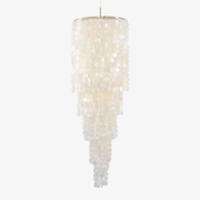 Eloryra Cascading Glass Chandelier-Neutral Decor