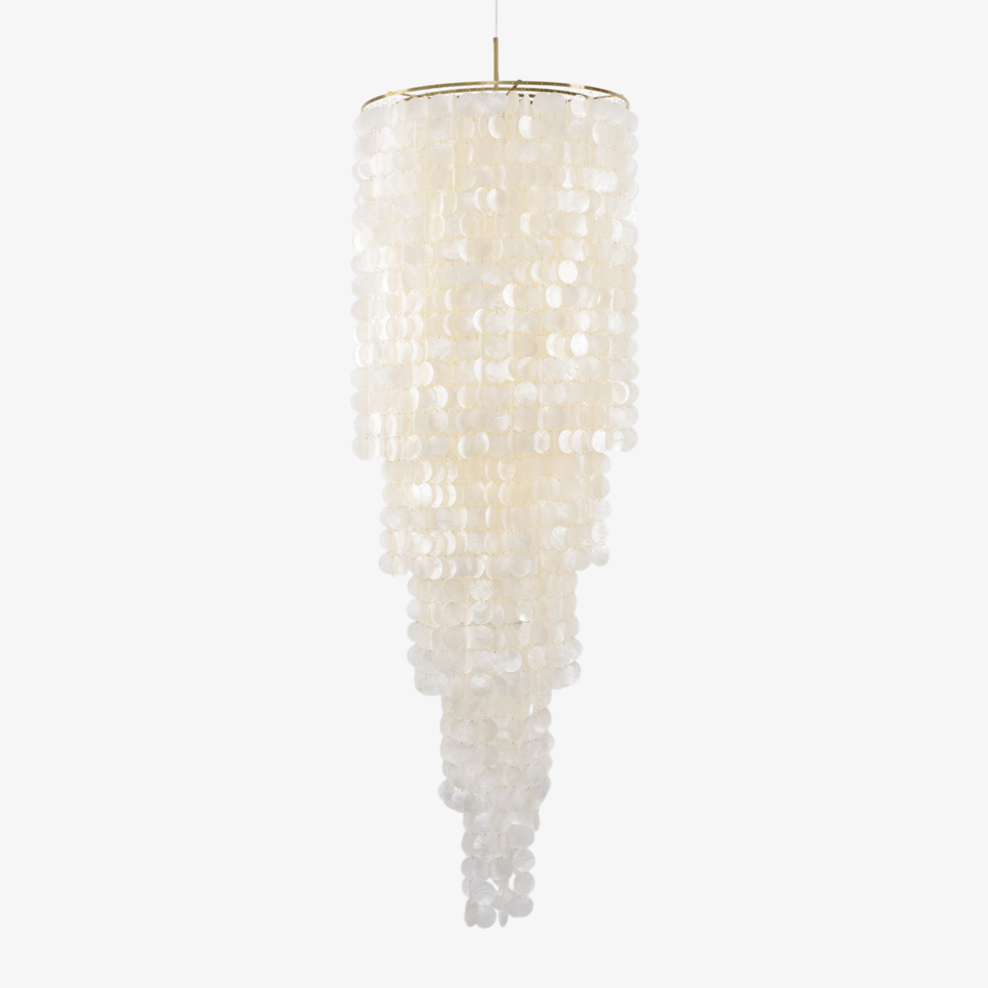Eloryra Cascading Glass Chandelier-Neutral Decor